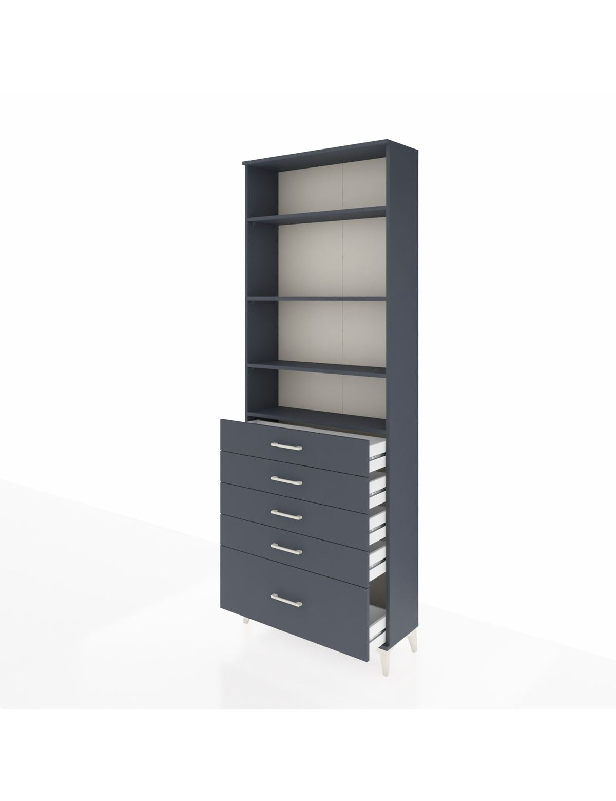Arges Dolap 4 Raflı 5 Çekmeceli 88x30x243 - S33M022V5A