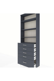 Arges Dolap 4 Raflı 5 Çekmeceli 88x30x243 - S33M022V5A
