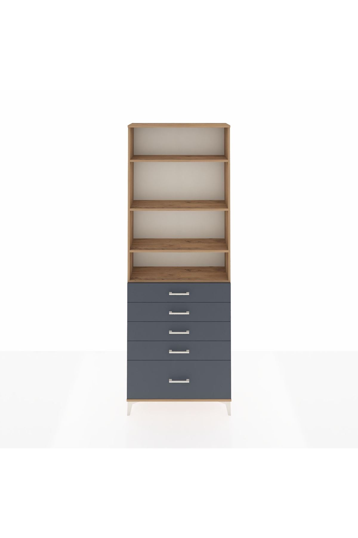 Arges Dolap 4 Raflı 5 Çekmeceli 88x30x243 - S33M022V8A