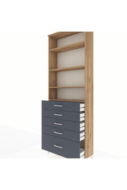 Arges Dolap 4 Raflı 5 Çekmeceli 88x30x243 - S33M022V8A