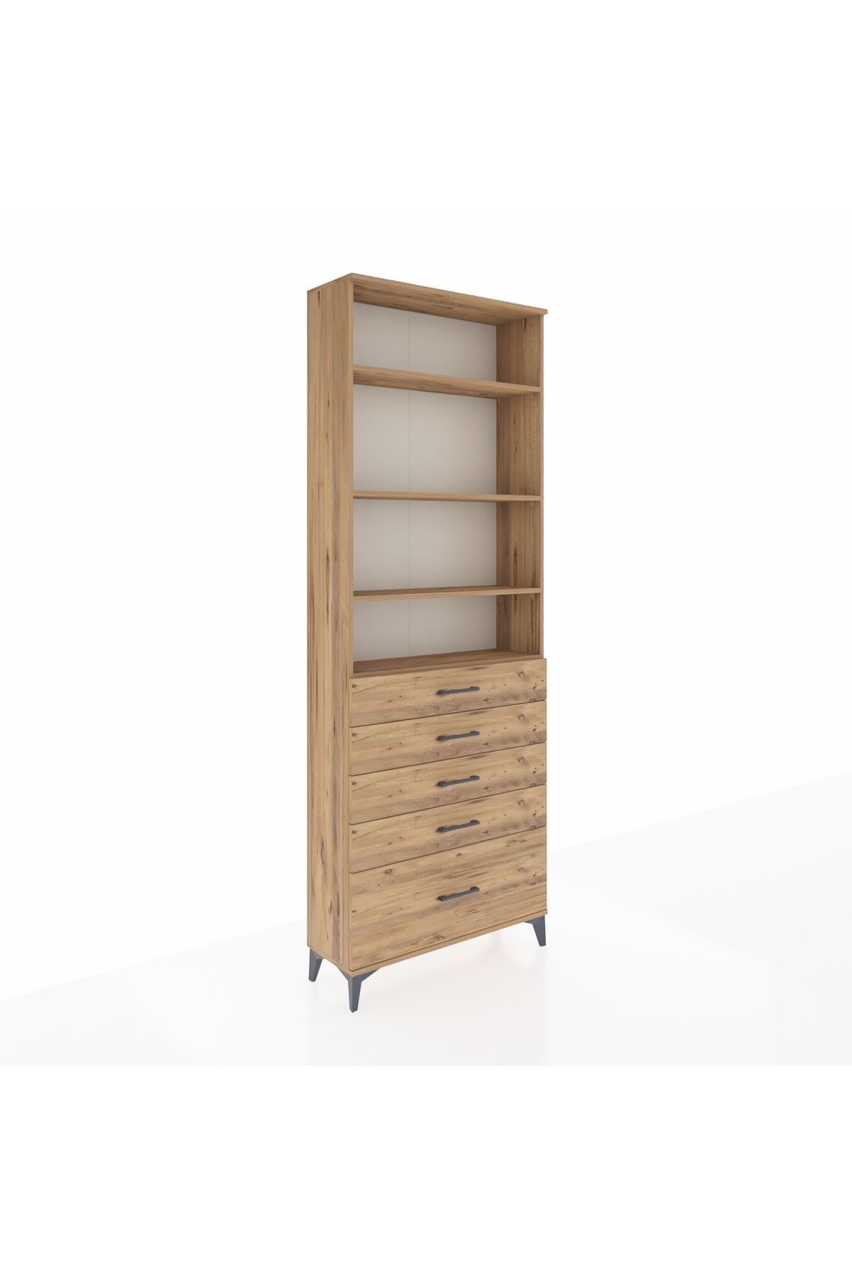Arges Dolap 4 Raflı 5 Çekmeceli 88x30x243 - S33M022V9A