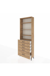 Arges Dolap 4 Raflı 5 Çekmeceli 88x30x243 - S33M022V9A
