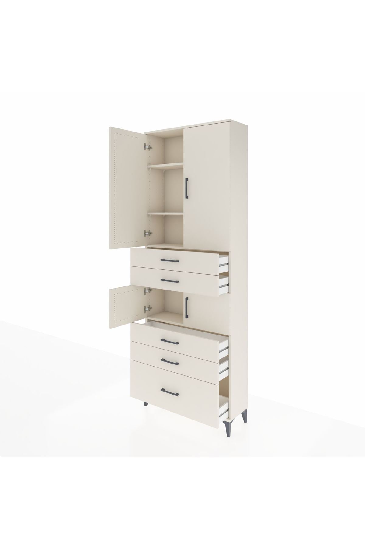 Arges Dolap 4 Raflı 5 Çekmeceli 4 Kapaklı 88x30x243 - S33M023V1A