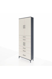 Arges Dolap 4 Raflı 5 Çekmeceli 4 Kapaklı 88x30x243 - S33M023V4A