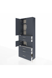Arges Dolap 4 Raflı 5 Çekmeceli 4 Kapaklı 88x30x243 - S33M023V5A