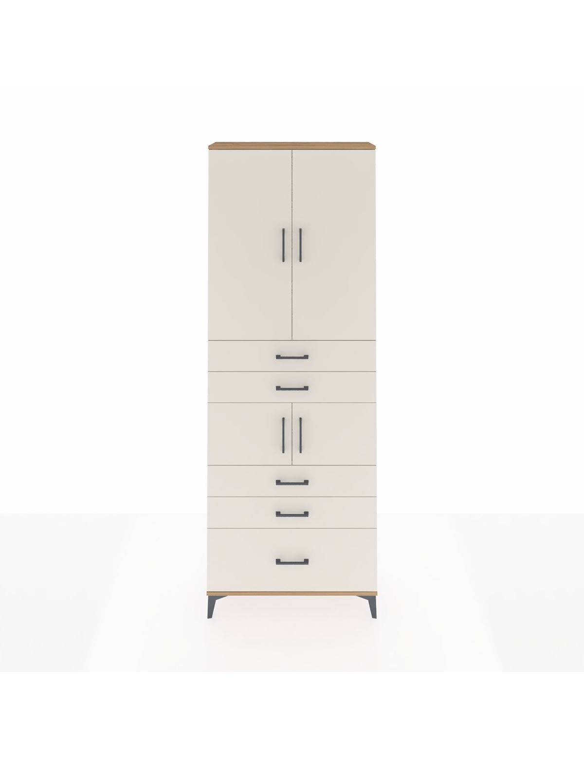 Arges Dolap 4 Raflı 5 Çekmeceli 4 Kapaklı 88x30x243 - S33M023V7A