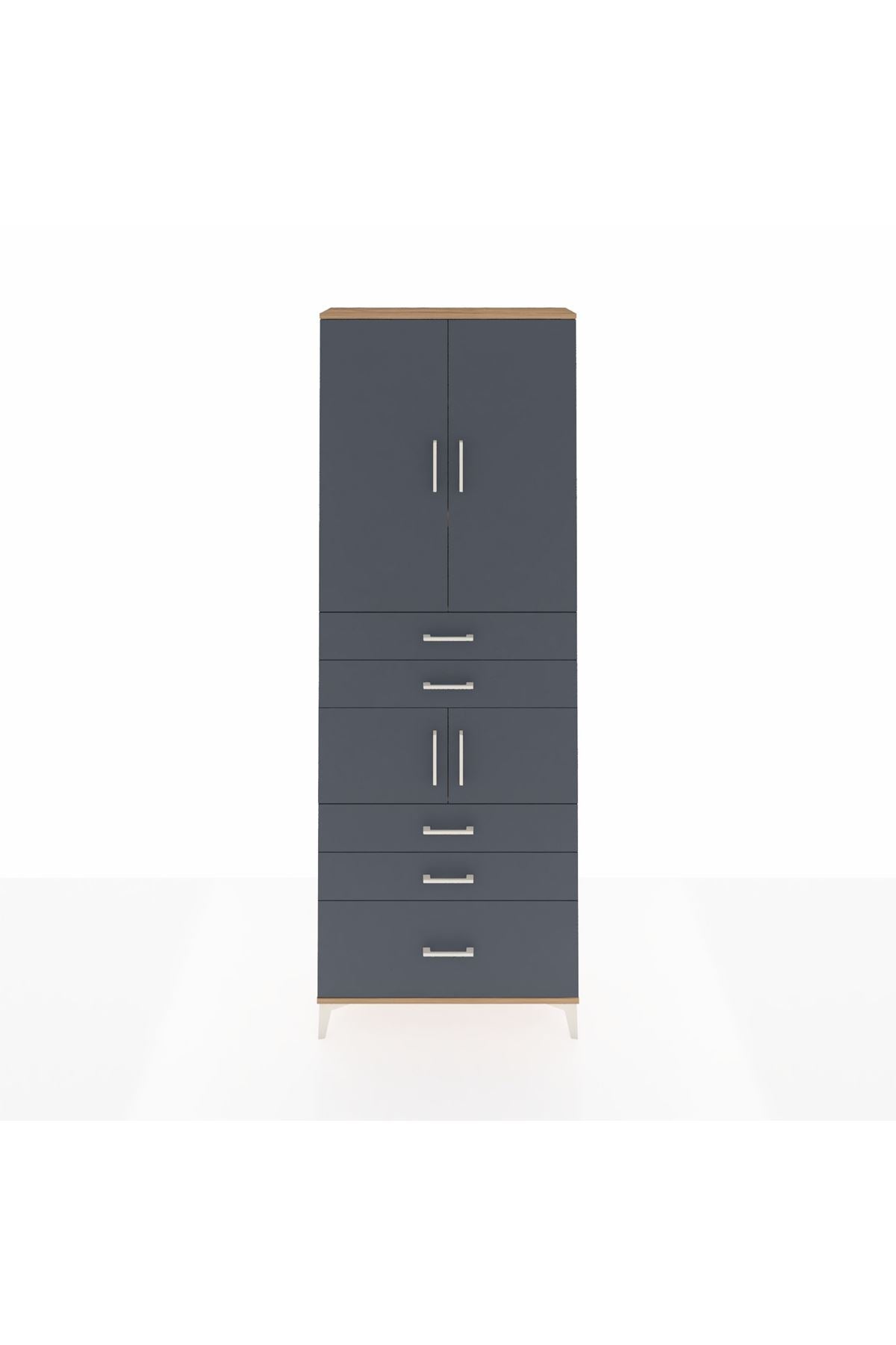 Arges Dolap 4 Raflı 5 Çekmeceli 4 Kapaklı 88x30x243 - S33M023V8A