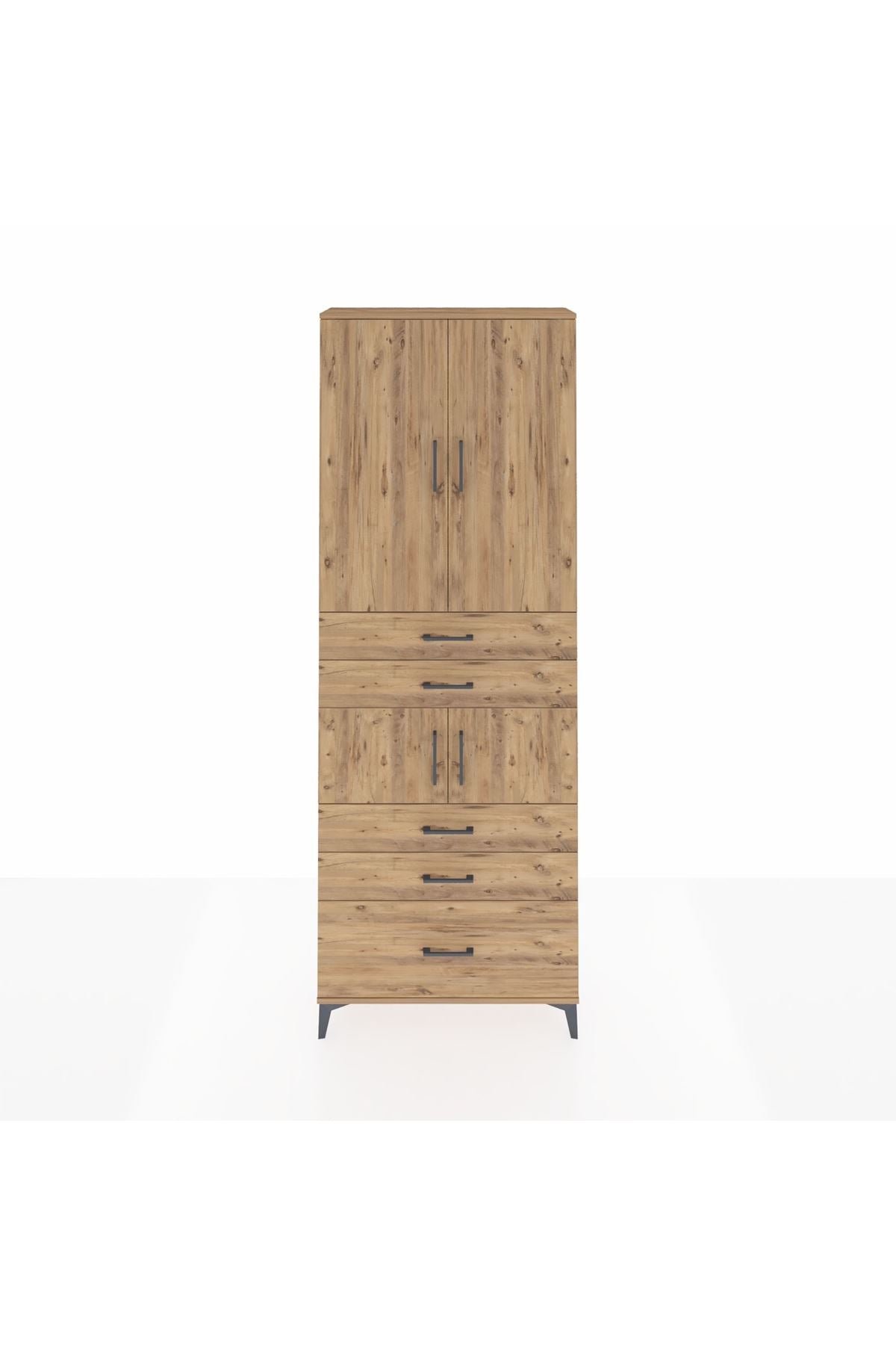 Arges Dolap 4 Raflı 5 Çekmeceli 4 Kapaklı 88x30x243 - S33M023V9A