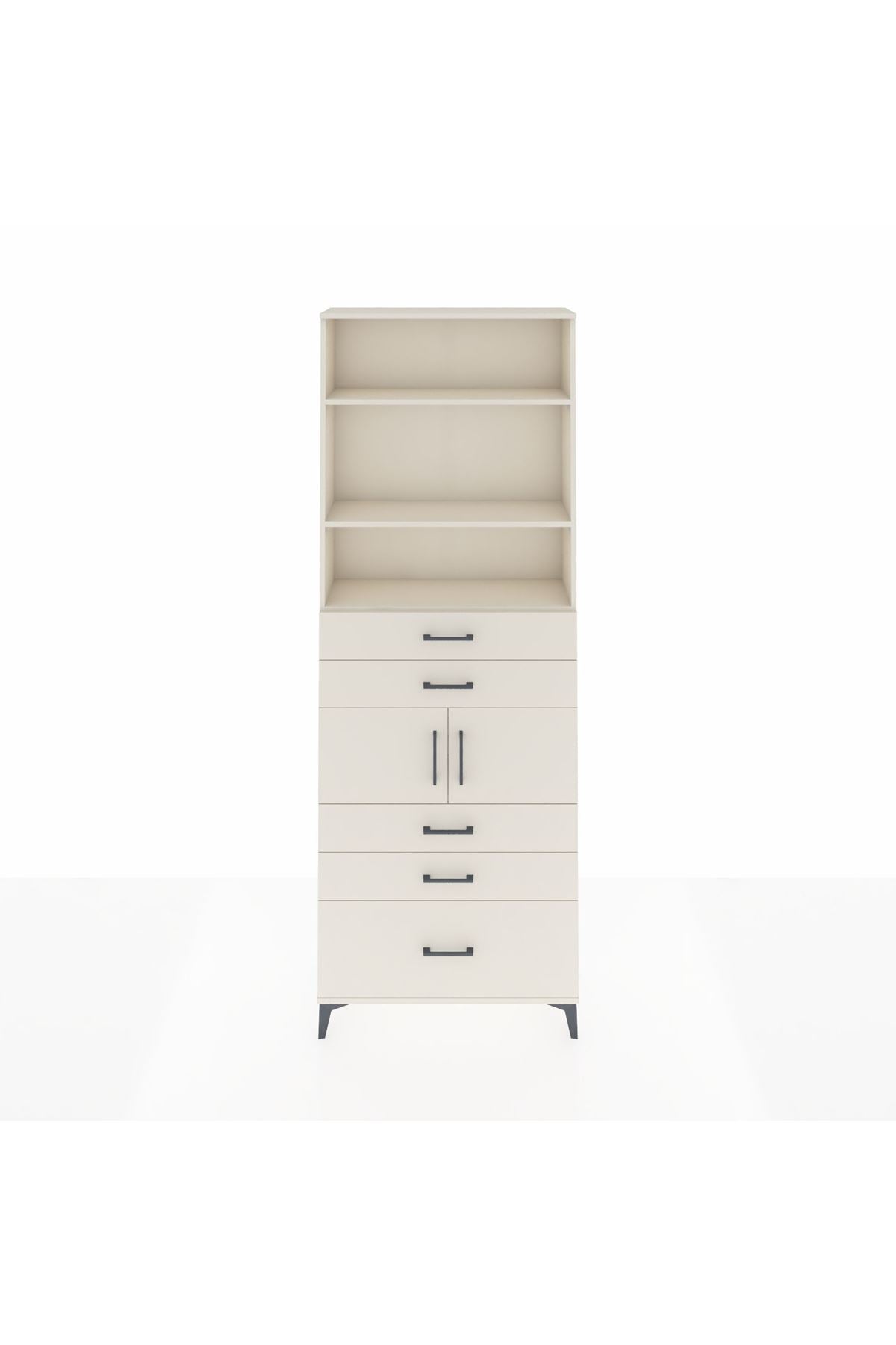 Arges Dolap 4 Raflı 5 Çekmeceli 2 Kapaklı 88x30x243 - S33M024V1A