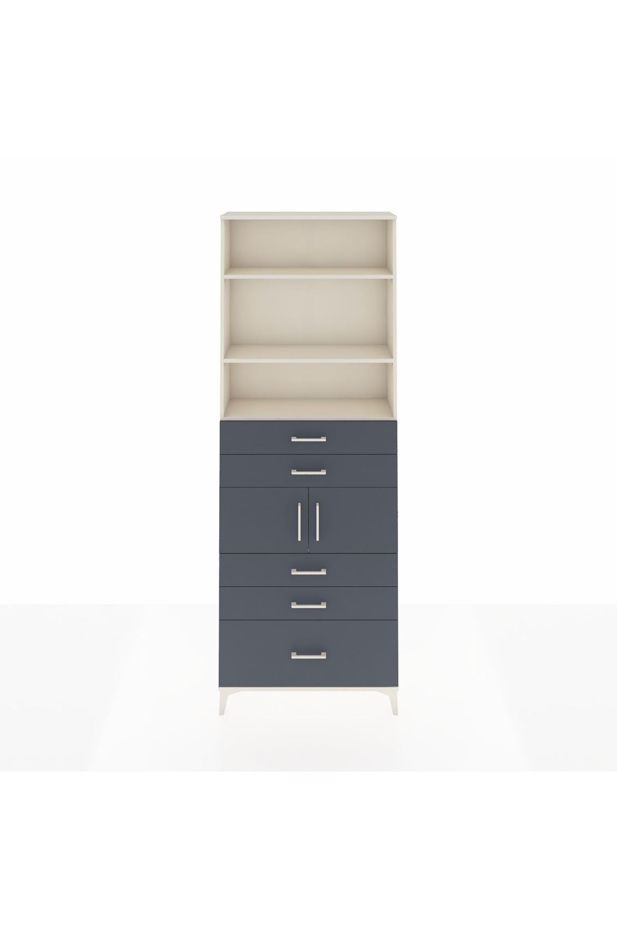Arges Dolap 4 Raflı 5 Çekmeceli 2 Kapaklı 88x30x243 - S33M024V2A
