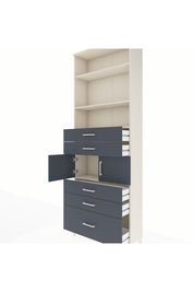Arges Dolap 4 Raflı 5 Çekmeceli 2 Kapaklı 88x30x243 - S33M024V2A