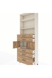 Arges Dolap 4 Raflı 5 Çekmeceli 2 Kapaklı 88x30x243 - S33M024V3A