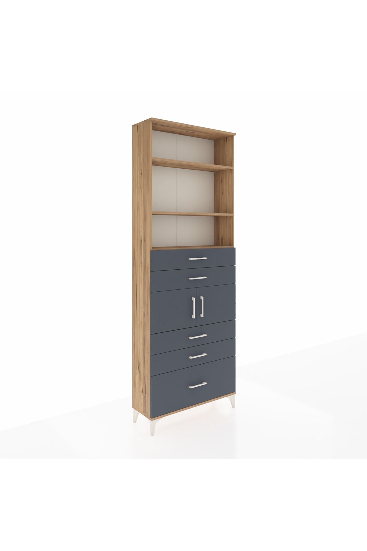 Arges Dolap 4 Raflı 5 Çekmeceli 2 Kapaklı 88x30x243 - S33M024V8A