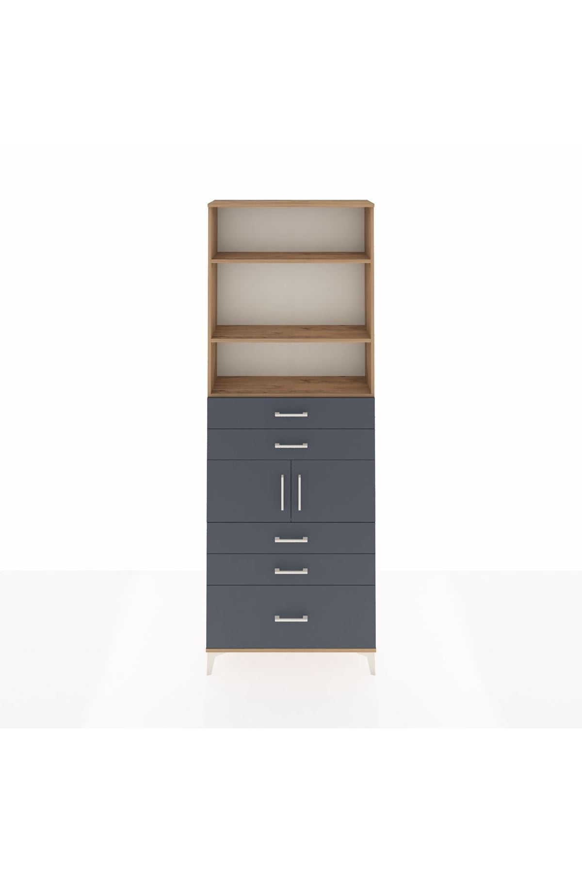 Arges Dolap 4 Raflı 5 Çekmeceli 2 Kapaklı 88x30x243 - S33M024V8A