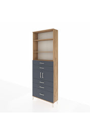 Arges Dolap 4 Raflı 5 Çekmeceli 2 Kapaklı 88x30x243 - S33M024V8A
