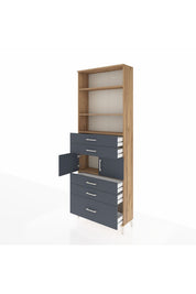 Arges Dolap 4 Raflı 5 Çekmeceli 2 Kapaklı 88x30x243 - S33M024V8A