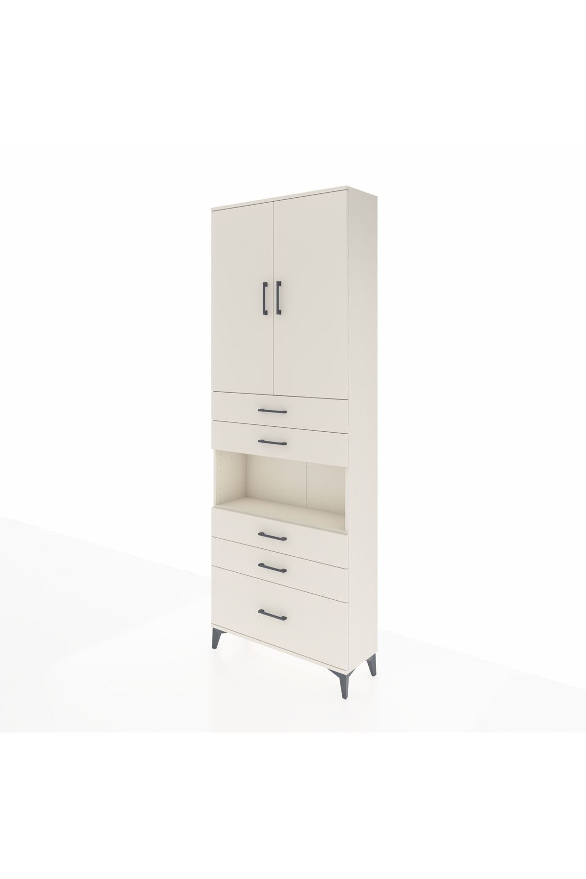 Arges Dolap 4 Raflı 5 Çekmeceli 2 Kapaklı 88x30x243 - S33M025V1A