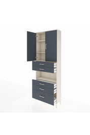 Arges Dolap 4 Raflı 5 Çekmeceli 2 Kapaklı 88x30x243 - S33M025V2A