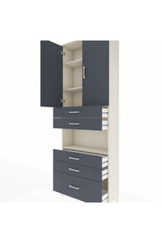 Arges Dolap 4 Raflı 5 Çekmeceli 2 Kapaklı 88x30x243 - S33M025V2A