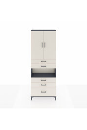 Arges Dolap 4 Raflı 5 Çekmeceli 2 Kapaklı 88x30x243 - S33M025V4A