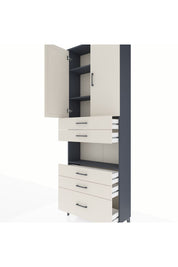 Arges Dolap 4 Raflı 5 Çekmeceli 2 Kapaklı 88x30x243 - S33M025V4A