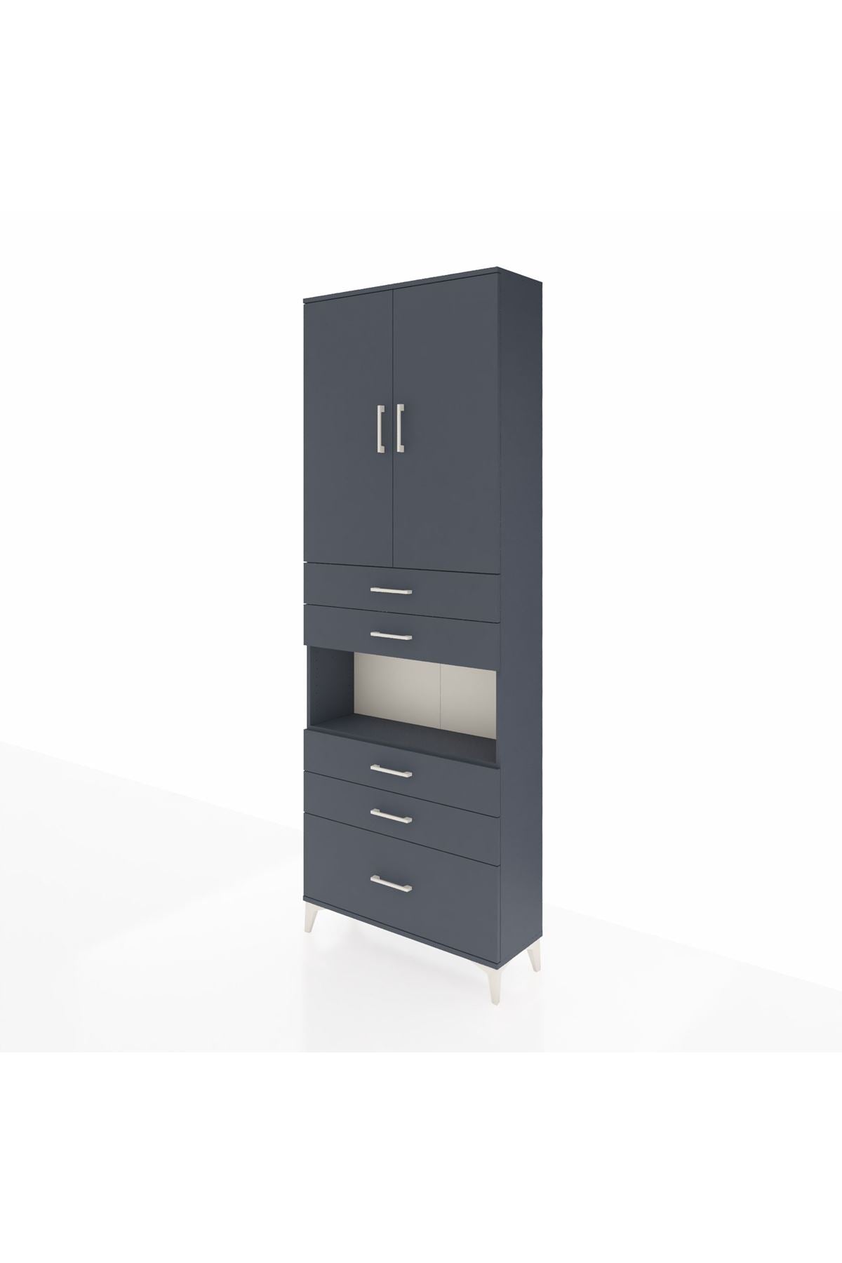 Arges Dolap 4 Raflı 5 Çekmeceli 2 Kapaklı 88x30x243 - S33M025V5A