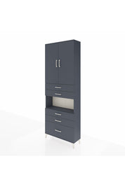 Arges Dolap 4 Raflı 5 Çekmeceli 2 Kapaklı 88x30x243 - S33M025V5A
