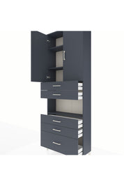 Arges Dolap 4 Raflı 5 Çekmeceli 2 Kapaklı 88x30x243 - S33M025V5A