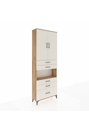 Arges Dolap 4 Raflı 5 Çekmeceli 2 Kapaklı 88x30x243 - S33M025V7A