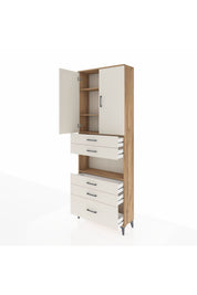 Arges Dolap 4 Raflı 5 Çekmeceli 2 Kapaklı 88x30x243 - S33M025V7A