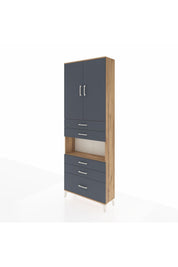 Arges Dolap 4 Raflı 5 Çekmeceli 2 Kapaklı 88x30x243 - S33M025V8A