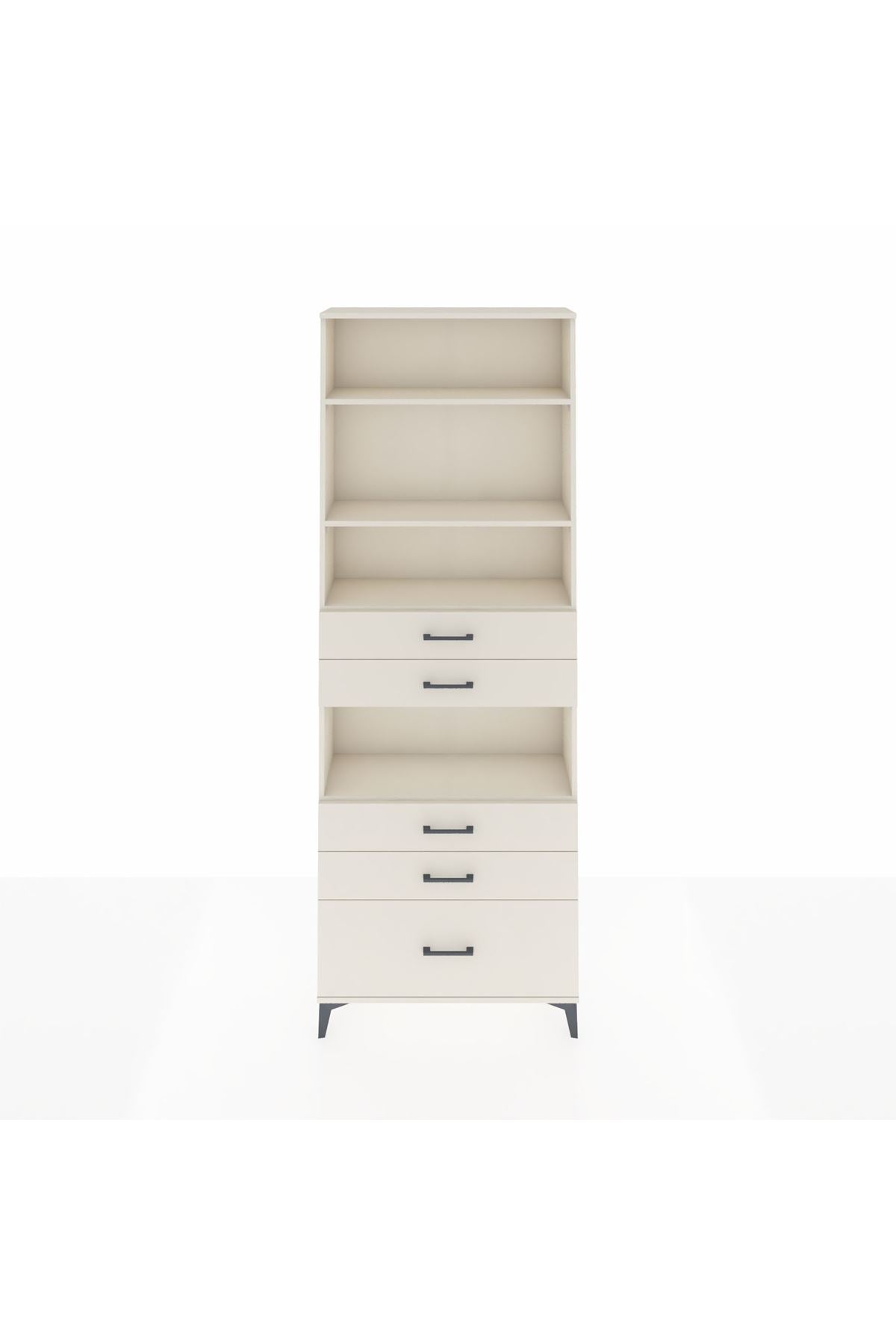 Arges Dolap 4 Raflı 5 Çekmeceli 88x30x243 - S33M026V1A