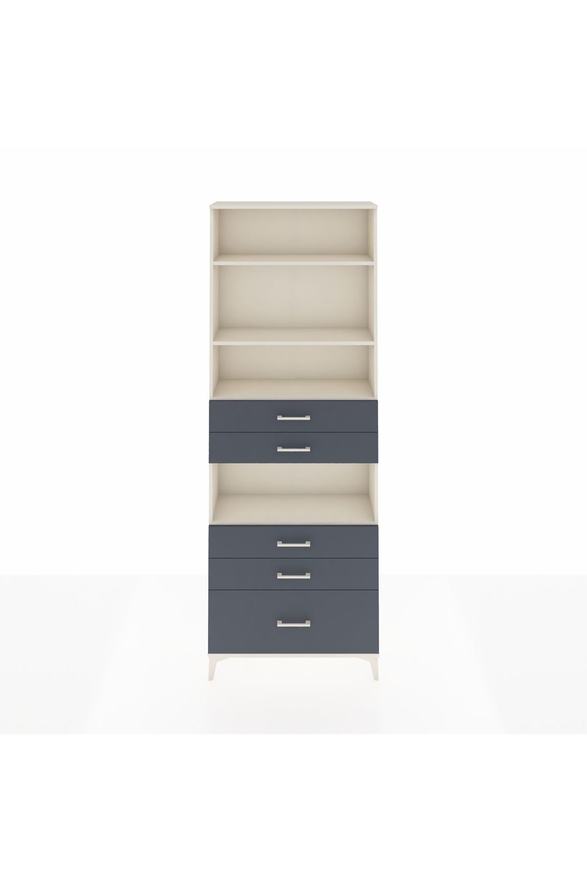 Arges Dolap 4 Raflı 5 Çekmeceli 88x30x243 - S33M026V2A