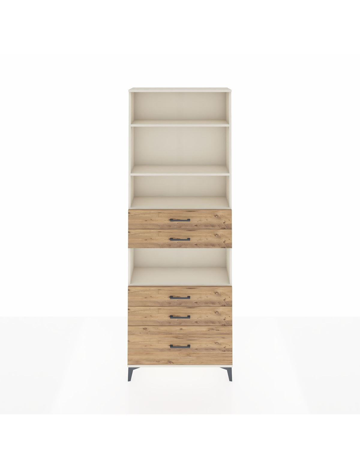 Arges Dolap 4 Raflı 5 Çekmeceli 88x30x243 - S33M026V3A