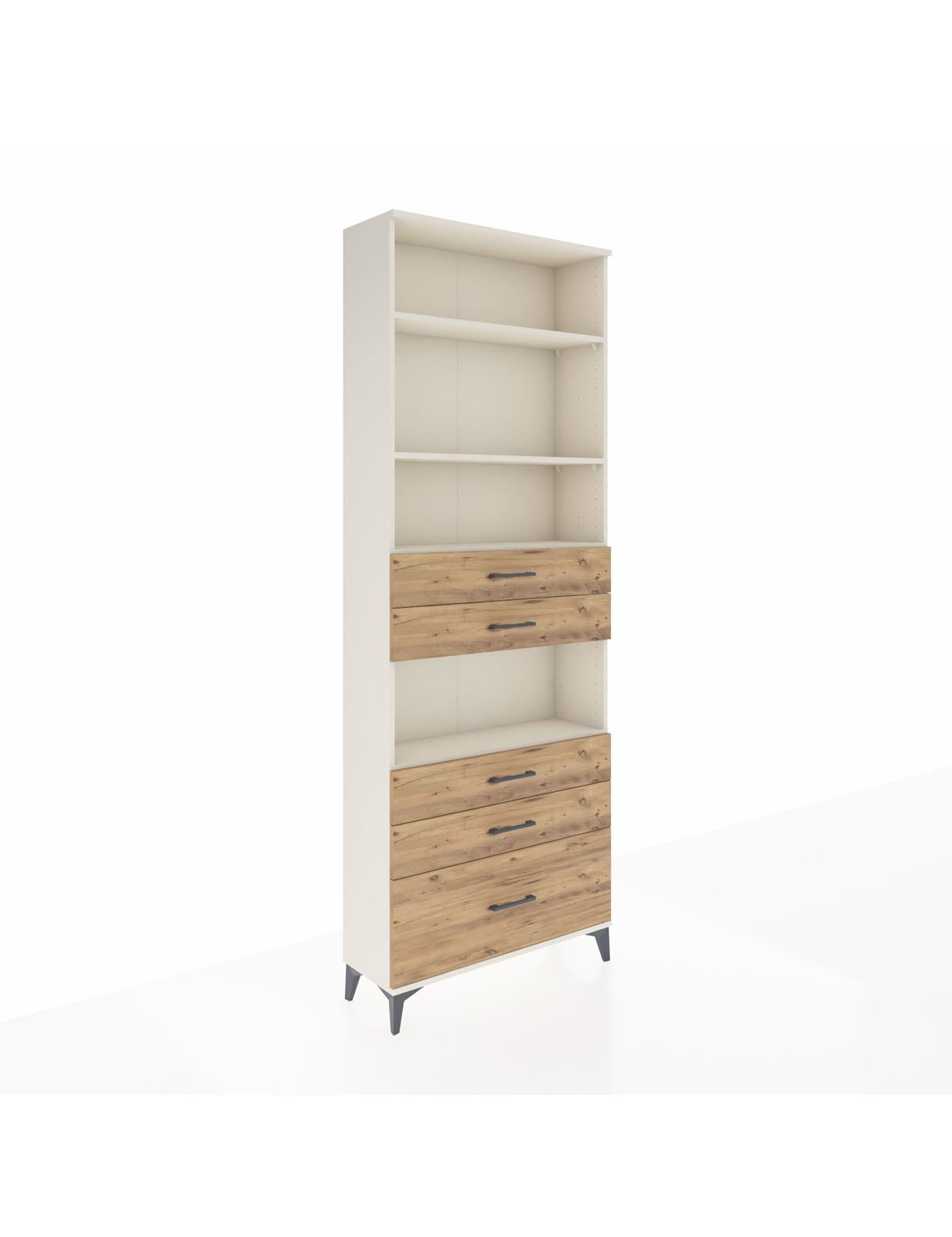 Arges Dolap 4 Raflı 5 Çekmeceli 88x30x243 - S33M026V3A