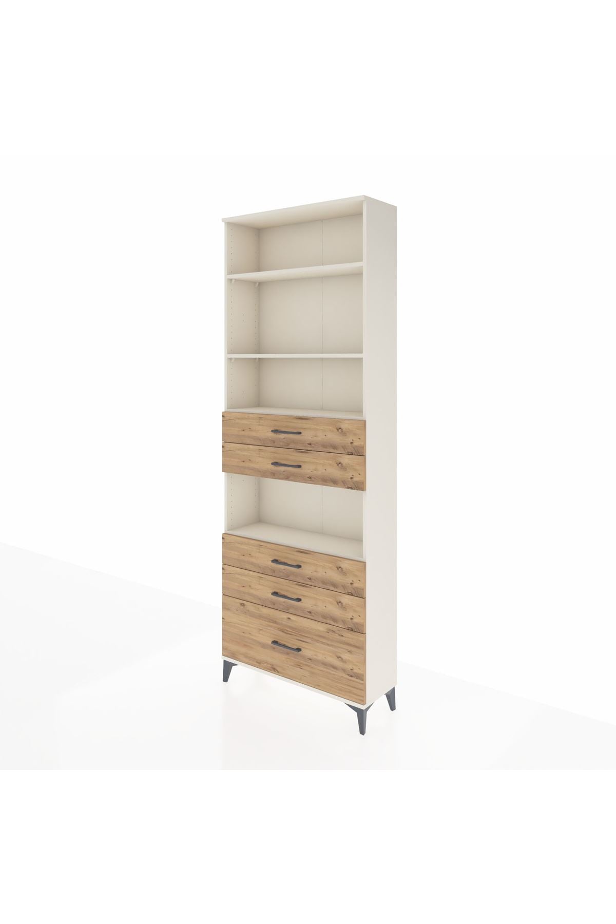 Arges Dolap 4 Raflı 5 Çekmeceli 88x30x243 - S33M026V3A