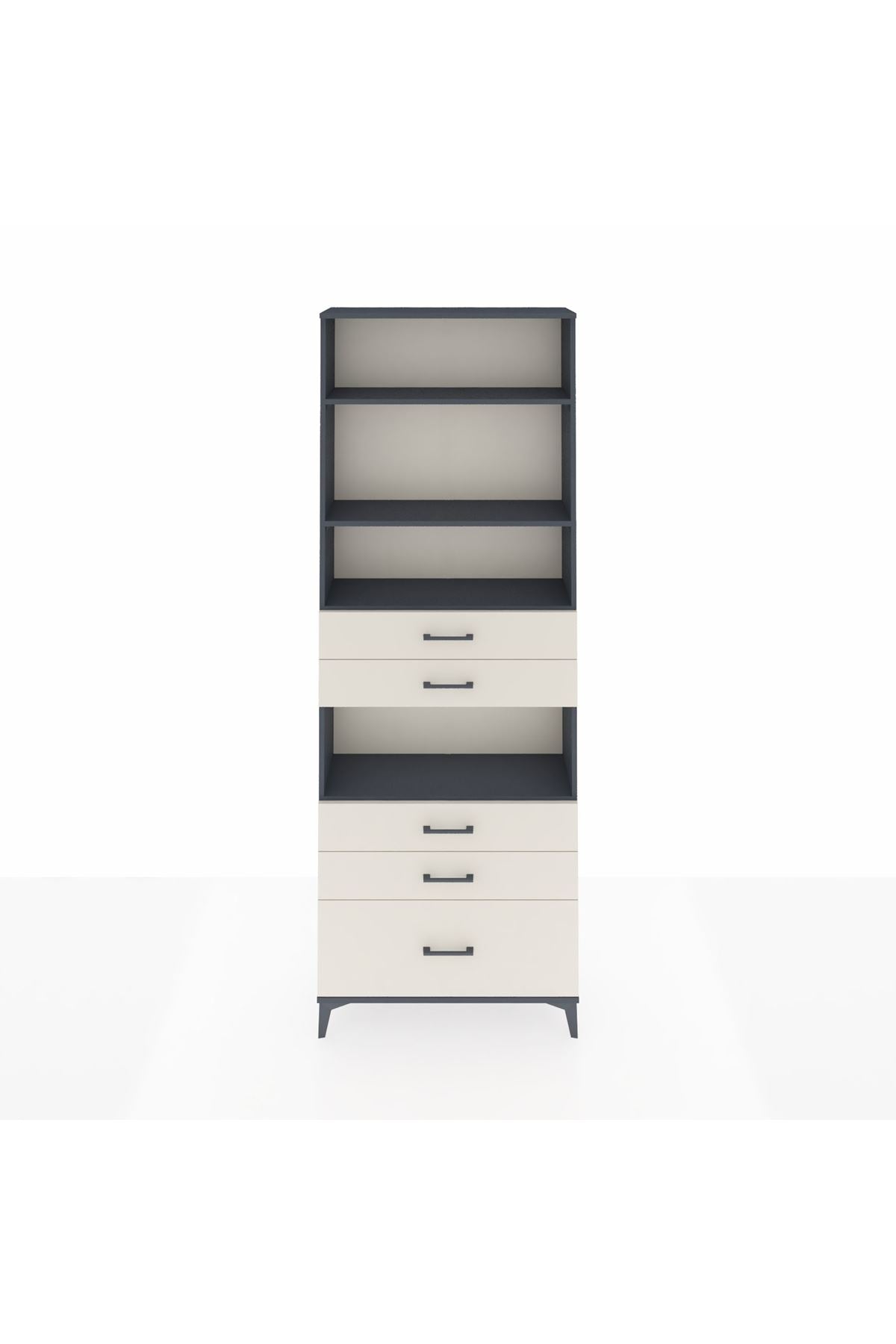 Arges Dolap 4 Raflı 5 Çekmeceli 88x30x243 - S33M026V4A