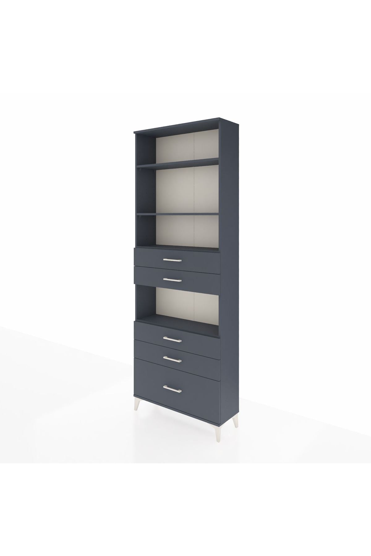 Arges Dolap 4 Raflı 5 Çekmeceli 88x30x243 - S33M026V5A