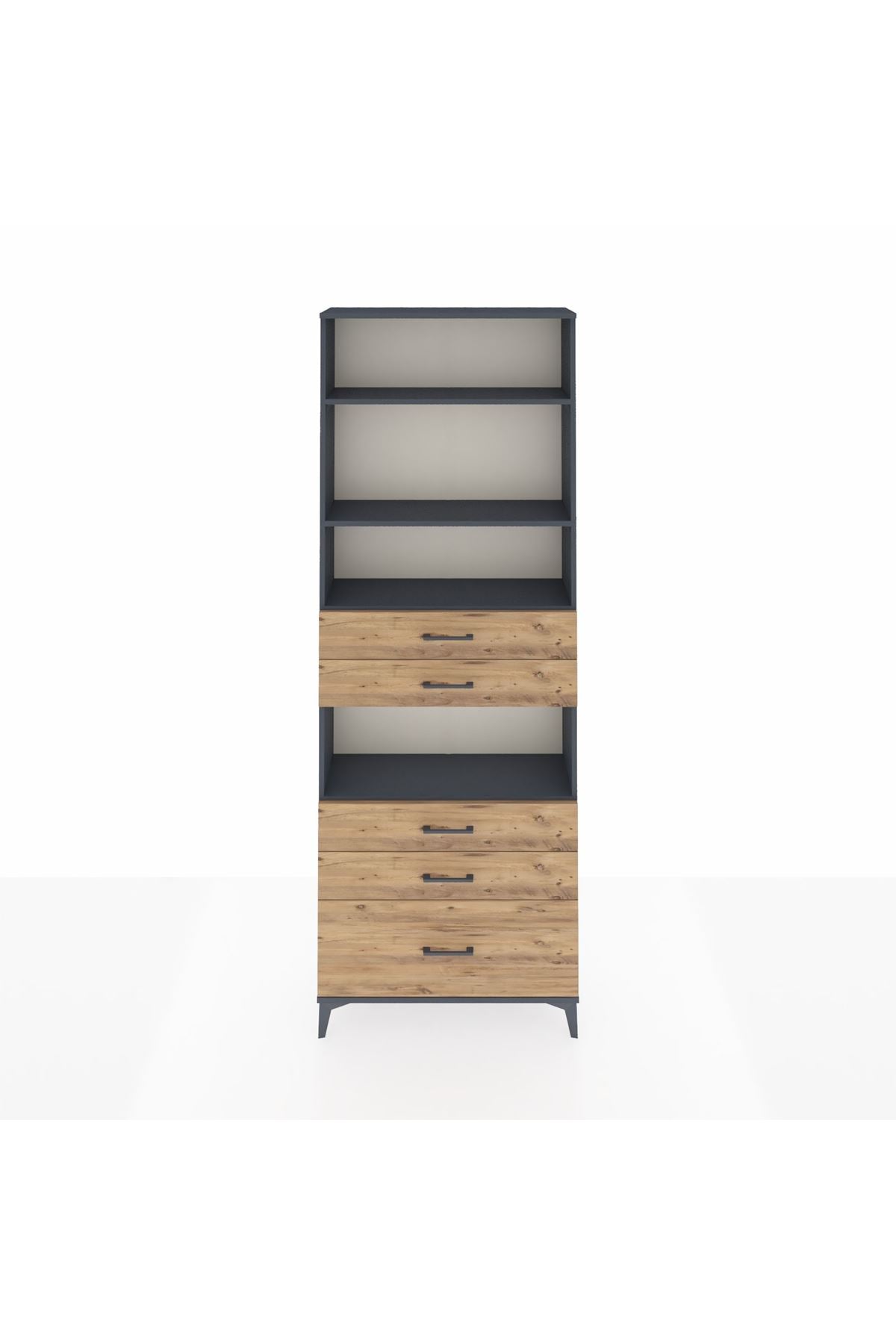 Arges Dolap 4 Raflı 5 Çekmeceli 88x30x243 - S33M026V6A