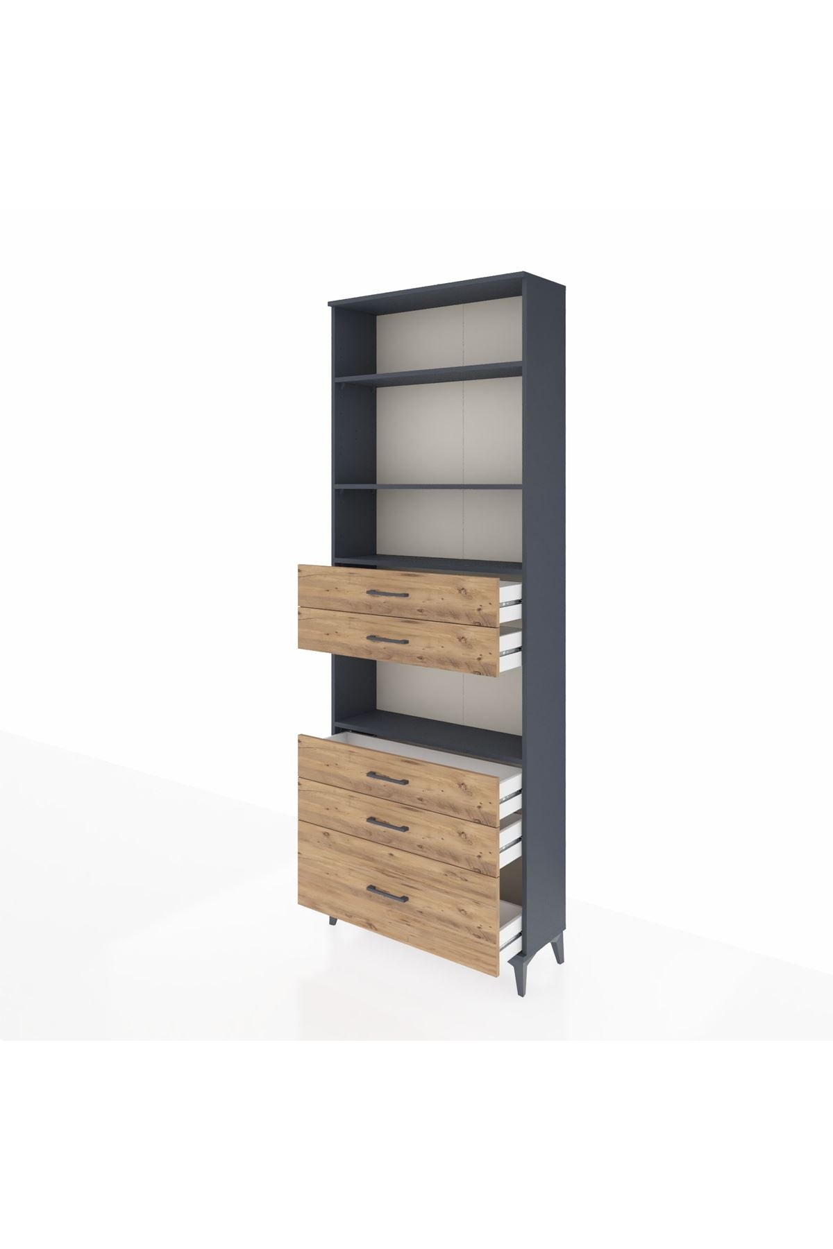 Arges Dolap 4 Raflı 5 Çekmeceli 88x30x243 - S33M026V6A