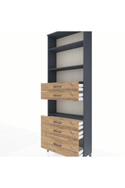 Arges Dolap 4 Raflı 5 Çekmeceli 88x30x243 - S33M026V6A