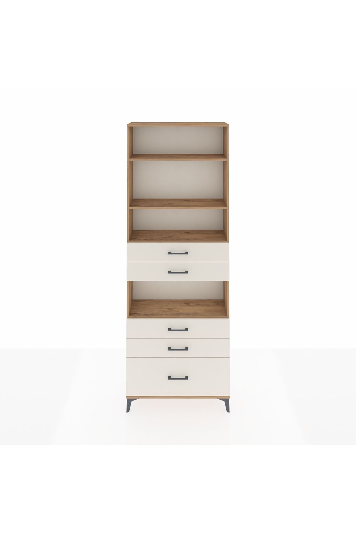 Arges Dolap 4 Raflı 5 Çekmeceli 88x30x243 - S33M026V7A