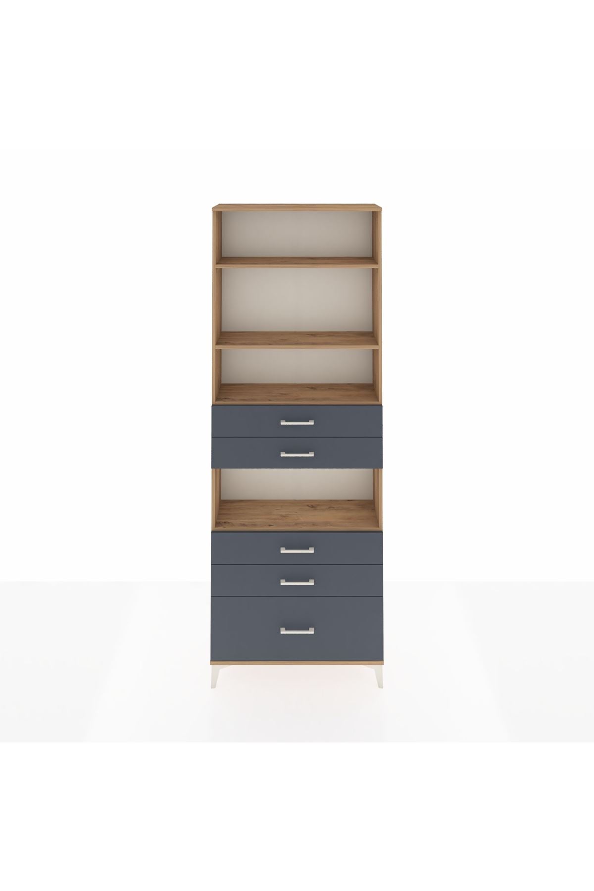 Arges Dolap 4 Raflı 5 Çekmeceli 88x30x243 - S33M026V8A