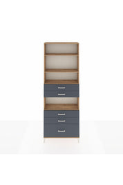 Arges Dolap 4 Raflı 5 Çekmeceli 88x30x243 - S33M026V8A