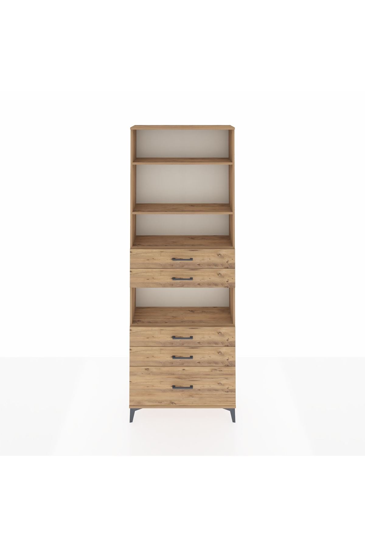 Arges Dolap 4 Raflı 5 Çekmeceli 88x30x243 - S33M026V9A