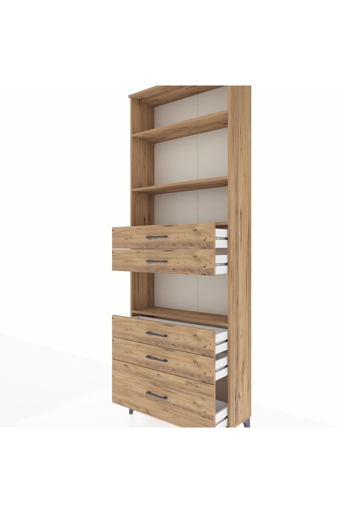 Arges Dolap 4 Raflı 5 Çekmeceli 88x30x243 - S33M026V9A