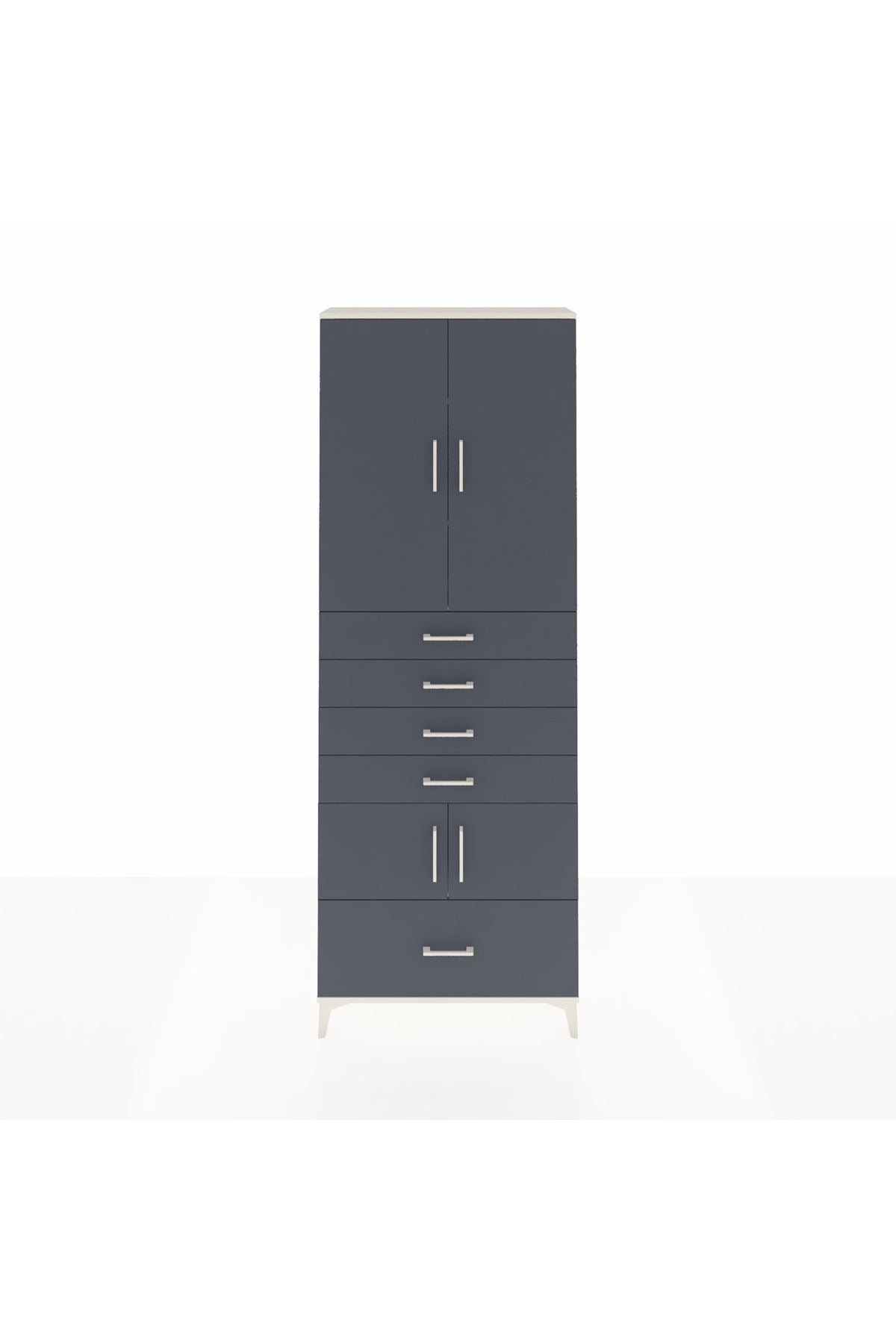 Arges Dolap 4 Raflı 5 Çekmeceli 4 Kapaklı 88x30x243 - S33M027V2A