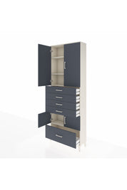 Arges Dolap 4 Raflı 5 Çekmeceli 4 Kapaklı 88x30x243 - S33M027V2A
