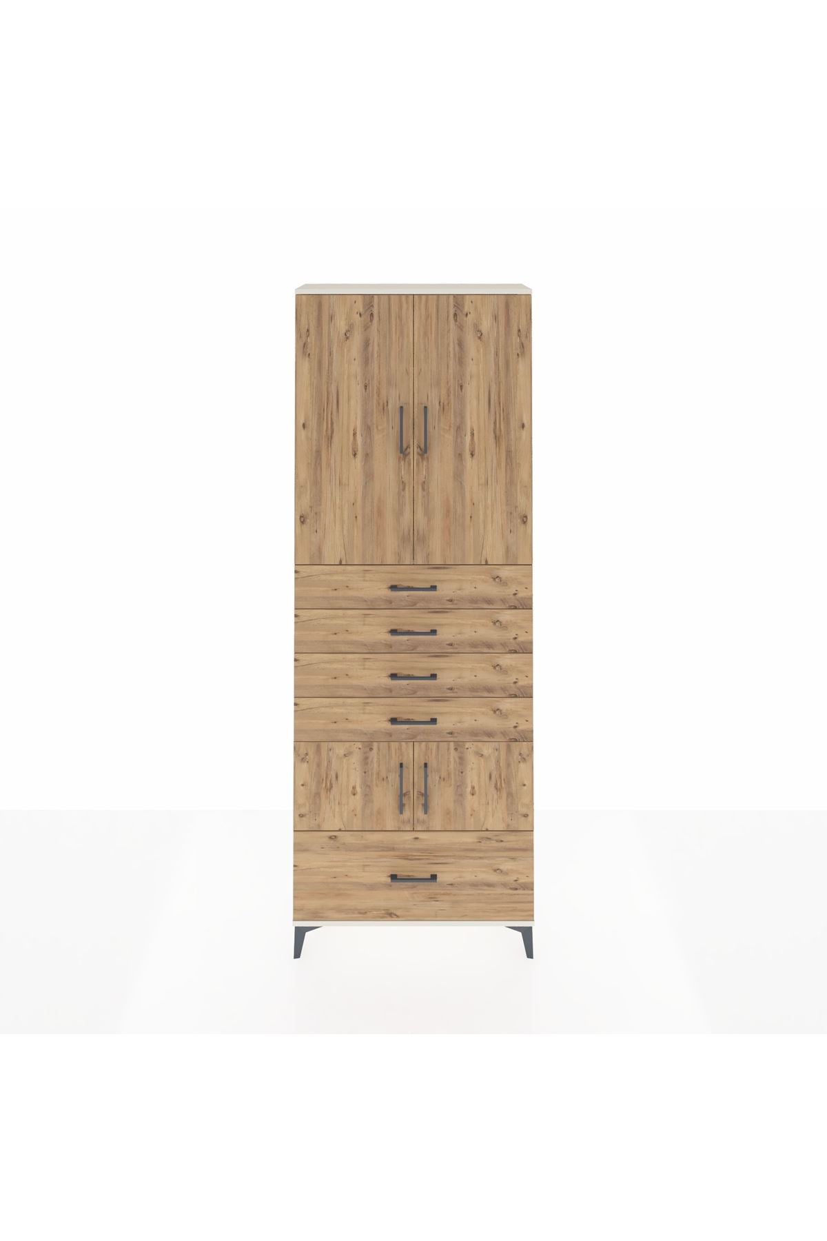 Arges Dolap 4 Raflı 5 Çekmeceli 4 Kapaklı 88x30x243 - S33M027V3A