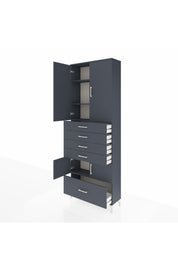 Arges Dolap 4 Raflı 5 Çekmeceli 4 Kapaklı 88x30x243 - S33M027V5A